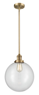 Franklin Restoration LED Mini Pendant in Brushed Brass (405|201S-BB-G202-12-LED)