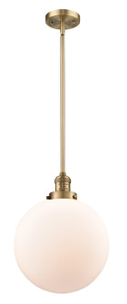 Franklin Restoration LED Mini Pendant in Brushed Brass (405|201S-BB-G201-12-LED)