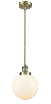 Franklin Restoration LED Mini Pendant in Antique Brass (405|201S-AB-G201-8-LED)