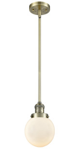 Franklin Restoration LED Mini Pendant in Antique Brass (405|201S-AB-G201-6-LED)