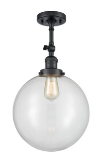 Franklin Restoration One Light Semi-Flush Mount in Matte Black (405|201F-BK-G202-12)