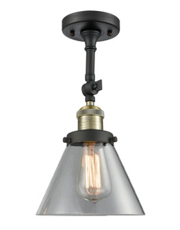 Franklin Restoration One Light Semi-Flush Mount in Black Antique Brass (405|201F-BAB-G42)