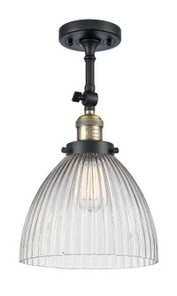 Franklin Restoration One Light Semi-Flush Mount in Black Antique Brass (405|201F-BAB-G222)