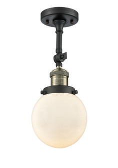 Franklin Restoration One Light Semi-Flush Mount in Black Antique Brass (405|201F-BAB-G201-6)