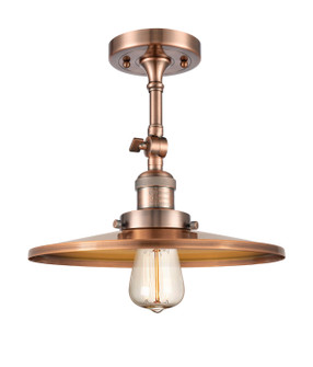 Franklin Restoration One Light Semi-Flush Mount in Antique Copper (405|201F-AC-MFR-AC-12)