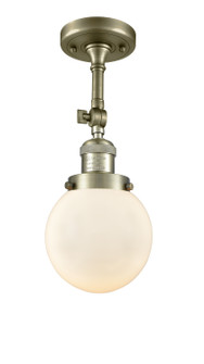 Franklin Restoration One Light Semi-Flush Mount in Antique Brass (405|201F-AB-G201-6)