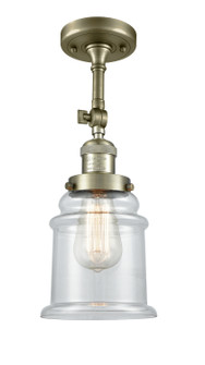 Franklin Restoration One Light Semi-Flush Mount in Antique Brass (405|201F-AB-G182)