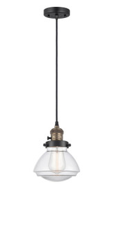 Franklin Restoration One Light Mini Pendant in Black Antique Brass (405|201CSW-BAB-G322)