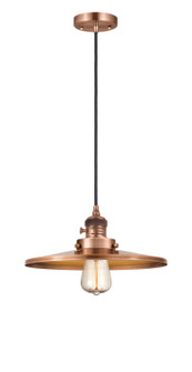 Franklin Restoration LED Mini Pendant in Antique Copper (405|201CSW-AC-MFR-AC-12-LED)