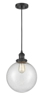 Franklin Restoration LED Mini Pendant in Matte Black (405|201C-BK-G204-10-LED)