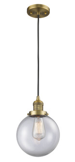 Franklin Restoration One Light Mini Pendant in Brushed Brass (405|201C-BB-G202-8)