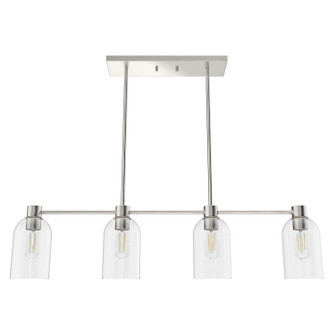 Lochemeade Four Light Linear Chandelier in Brushed Nickel (47|19714)