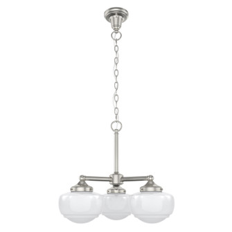 Saddle Creek Three Light Convertible Chandelier in Brushed Nickel (47|19355)