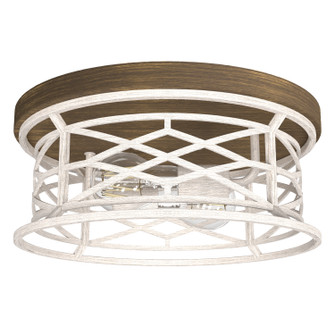 Langwood Two Light Flush Mount in Distressed White (47|19338)