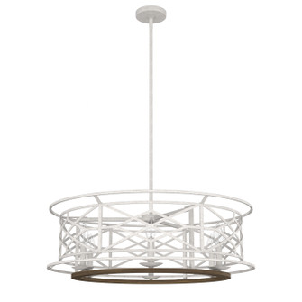 Langwood Six Light Chandelier in Distressed White (47|19330)