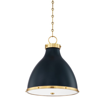 Painted No. 3 Two Light Pendant in Aged Brass/Darkest Blue (70|MDS361-AGB/DBL)