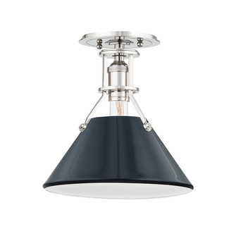 Painted No.2 One Light Semi Flush Mount in Polished Nickel/Darkest Blue (70|MDS353-PN/DBL)