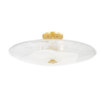 Lago Four Light Semi Flush Mount in Aged Brass (70|KBS1742504L-AGB)