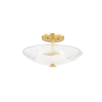 Lago Three Light Flush Mount in Aged Brass (70|KBS1742503S-AGB)