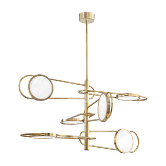 Jervis LED Chandelier in Aged Brass (70|8726-AGB)