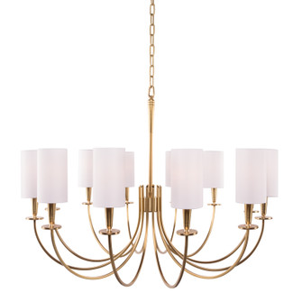 Mason 12 Light Chandelier in Aged Brass (70|8032-AGB)