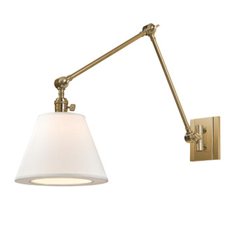 Hillsdale One Light Swing Arm Wall Sconce in Aged Brass (70|6234-AGB)