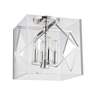 Travis Four Light Semi Flush Mount in Polished Nickel (70|5912F-PN) Travis Four Light Semi Flush Mount in Polished Nickel (70|5912F-PN)
