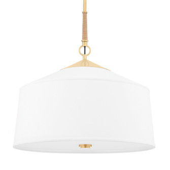 White Plains Three Light Pendant in Aged Brass (70|5223-AGB)