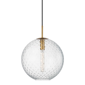 Rousseau One Light Pendant in Aged Brass (70|2015-AGB-CL)
