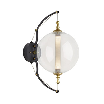 Otto LED Wall Sconce in Black with Brass Accents (39|207903-SKT-31-YT0517)