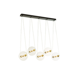 Otto LED Pendant in Black with Brass Accents (39|134409-SKT-STND-31-YT0517)
