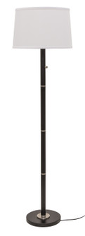 Rupert Three Light Floor Lamp in Black With Satin Nickel Accents (30|RU703-BLK)