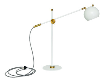 Orwell LED Table Lamp in White With Weathered Brass (30|OR750-WTWB)