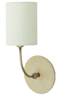 Scatchard One Light Wall Sconce in Oatmeal And Antique Brass (30|GS775-ABOT)