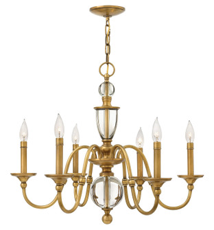 Eleanor LED Chandelier in Heritage Brass (13|4956HB)