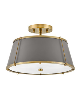 Clarke LED Semi-Flush Mount in Lacquered Dark Brass (13|4893LDB)