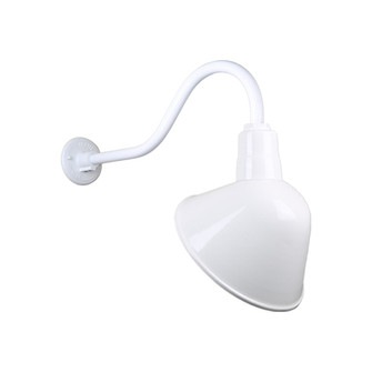 Angle Shade One Light Outdoor Gooseneck Light in White (381|H-QSN18112-SA-93/QSNHL-A-93)