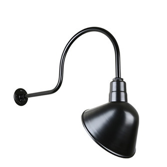 Angle Shade One Light Outdoor Gooseneck Light in Black (381|H-QSN18112-SA-91/QSNHL-C-91)