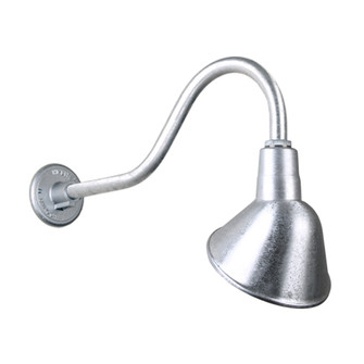 Angle Shade One Light Outdoor Gooseneck Light in Galvanized (381|H-QSN18110-SA-96/QSNHL-A-96)