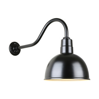 Deep Bowl Shade One Light Outdoor Gooseneck Light in Black (381|H-QSN16112-SA-91/QSNHL-A-91)