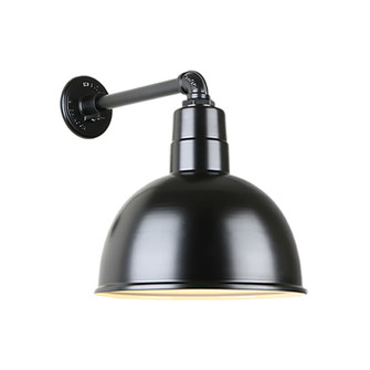 Deep Bowl Shade One Light Outdoor Gooseneck Light in Black (381|H-QSN16112-SA-91/QSNB-44-91)