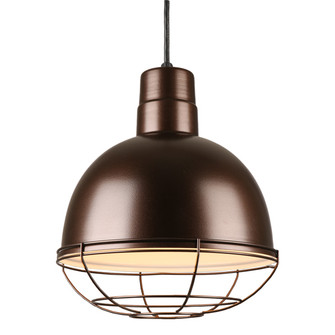 Deep Bowl Shade One Light Pendant in Oil Rubbed Bronze (381|H-QSN16112-C-145/QSNWGR-12``-145)