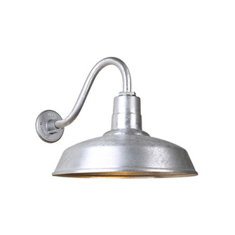 Warehouse One Light Outdoor Gooseneck Light in Galvanized (381|H-QSN15118-SA-96/QSNB-42-96)