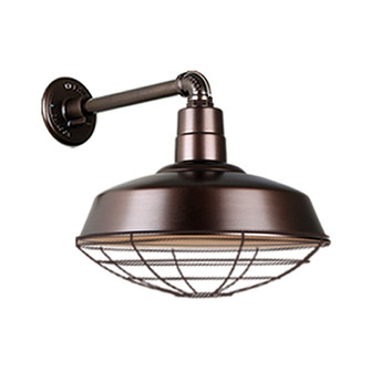 Warehouse One Light Outdoor Gooseneck Light in Oil Rubbed Bronze (381|H-QSN15118-SA-145/QSNB-44-145/QSNWGR-18``-145)