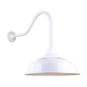 Warehouse One Light Outdoor Gooseneck Light in White (381|H-QSN15117-SA-93/QSNHL-H-93)