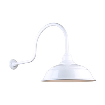 Warehouse One Light Outdoor Gooseneck Light in White (381|H-QSN15117-SA-93/QSNHL-C-93)