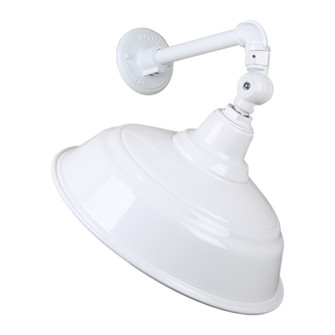 Warehouse One Light Outdoor Gooseneck Light in White (381|H-QSN15117-SA-93/QSNB-44-93/QSNSK-93)