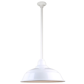 Warehouse One Light Pendant in White (381|H-QSN15117-SA-93/QSN24``ST3-93/QSNHDSMC-93)