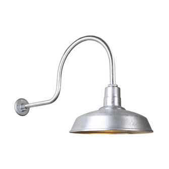 Warehouse One Light Outdoor Gooseneck Light in Galvanized (381|H-QSN15116-SA-96/QSNHL-C-96)