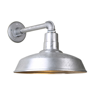 Warehouse One Light Outdoor Gooseneck Light in Galvanized (381|H-QSN15116-SA-96/QSNB-44-96)